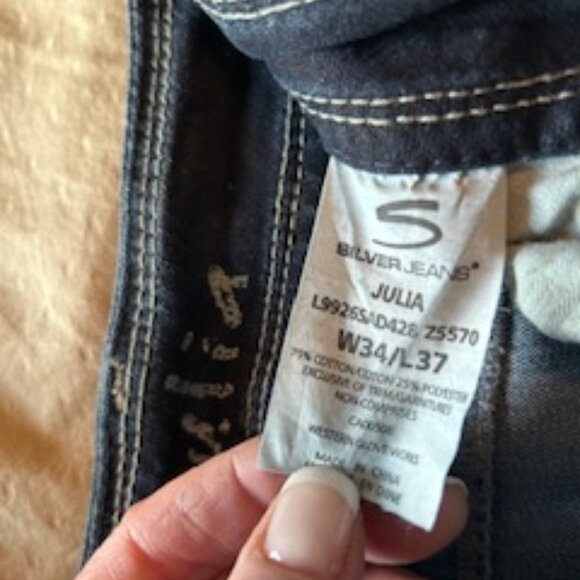 Silver bootcut Julia Jeans W34/L34 - Picture 6 of 6